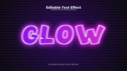 Black and purple violet glow 3d editable text effect - font style