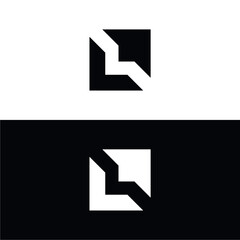 vector logo go, map and initial L, paper plane