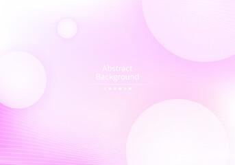 Bright background with a soft pinkish-purple gradient, and circular decorations