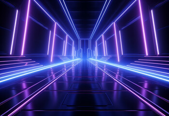 Neon illuminated futuristic backdrop realistic image, ultra hd, high design very detailed