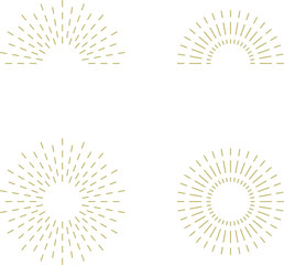 Vintage sunburst collection. Big set sunburst best quality. Sun rays. Radial sunset beams. Fireworks. Vector illustration.