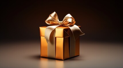 A wrapped gift with a bow, set against a plain backdrop.