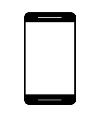 Black smartphone mockup on a white background