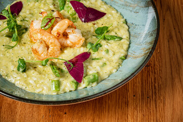 risotto with shrimps and herbs