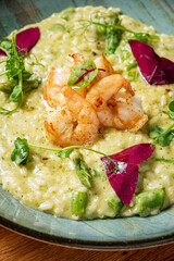 risotto with shrimps and herbs
