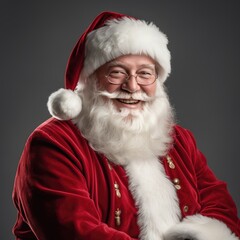 Santa Claus smiling on dark background