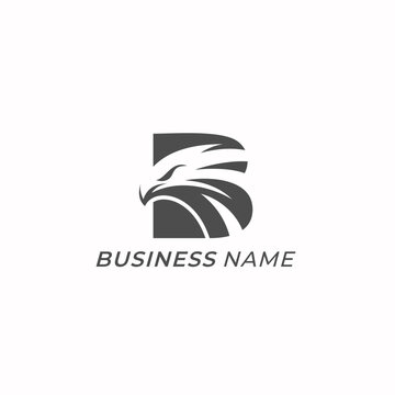 logo design combine eagle and letter B