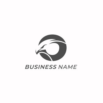 design logo combine letter O and eagle