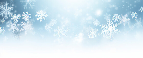 Fototapeta na wymiar Festive Christmas Falling Snowflakes Border: Transparent PNG Isolated Design for White Backgrounds