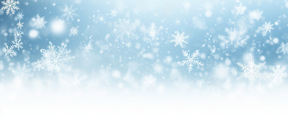 Fototapeta premium Festive Christmas Falling Snowflakes Border: Transparent PNG Isolated Design for White Backgrounds