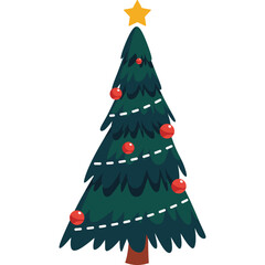 Fototapeta na wymiar Christmas Tree Illustration