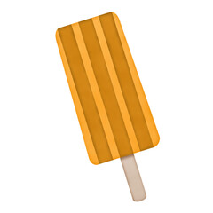 Yellow Popsicle Isolated on White