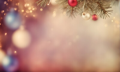 Obraz premium Christmas greeting card template