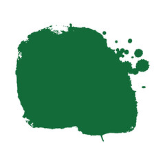 green ink splash brush drop