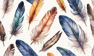 Beautiful Multicolored Feathers (JPG 300Dpi 12000x7200)