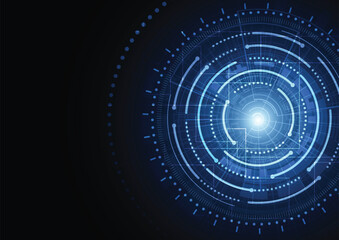 Abstract futuristic digital technology concept, High computer, Vector background