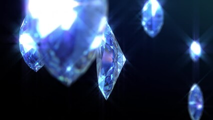 サファイヤの雨900Fループ背景素材 sapphirus fall rain 900F loop background material