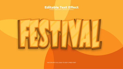 Orange and yellow festival 3d editable text effect - font style
