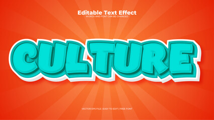 Orange green and white culture 3d editable text effect - font style