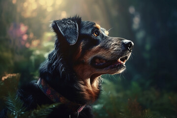 portrait of a dog. 