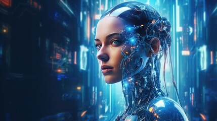 Science and artificial intelligence technology background