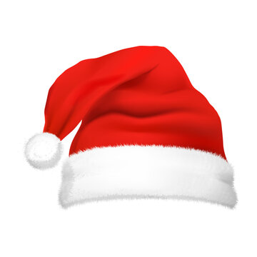 Santa Claus red hat isolated or transparent png. xmas hat or christmas hat
