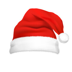 Santa Claus red hat isolated or transparent png. xmas hat or christmas hat
