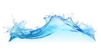 Water wave splash on transparent background isolated