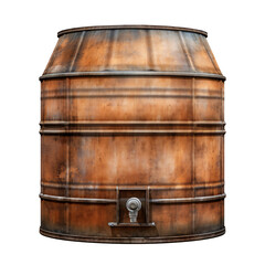 Obraz premium Rusted water tank isolated on transparent background