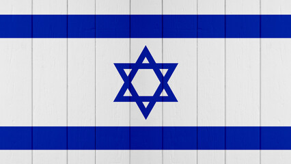 Israeli flag, war - Abstract painted wooden wall texture background, in the colors of the flag of...