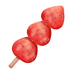 Tang Hu Lu Strawberry watercolor cute