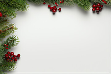 Obraz na płótnie Canvas christmas background with fir branches and cones