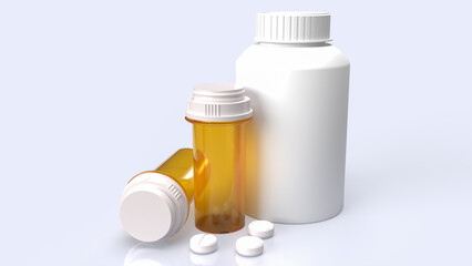 The dung on white background for Medicine or sci concept 3d rendering