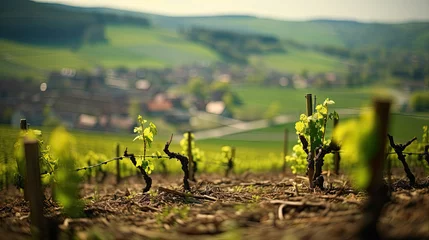 Foto op Canvas vineyard in spring © RDO