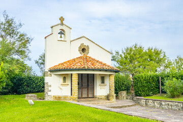 Naklejka premium Chapel of Chevalier Firmin Van Bree on the Sainte-Barbe hill in Saint-Jean-de-Luz, France