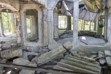 Ruins of Westerplatte barracks, Gdansk, Poland