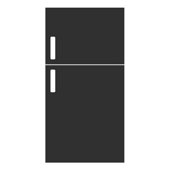Refrigerator simple icon with white background electrical appliance vector illustration