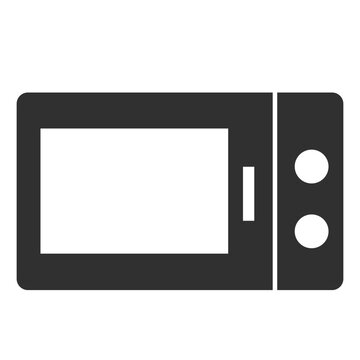 Microwave simple icon with white background electrical appliance vector illustration