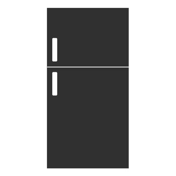 Refrigerator simple icon with white background electrical appliance vector illustration
