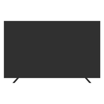 Modern flat screen television smart TV simple icon with white background electrical appliance vector illustration