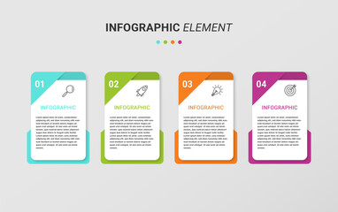 Presentation business infographic template with 4 options.