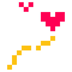Obraz premium Pixel heart