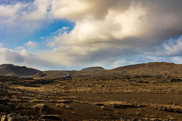 Volcano trail in iceland