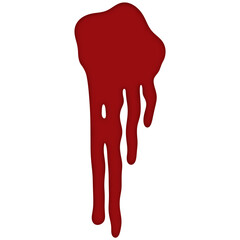 Human Blood Drop Isolated on White