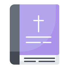 Obraz premium Wedding Bible Flat Icon