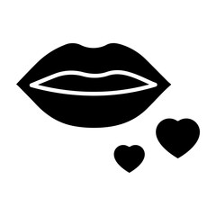 Kiss Glyph Icon