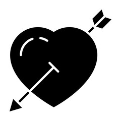 Cupid's arrow Glyph Icon