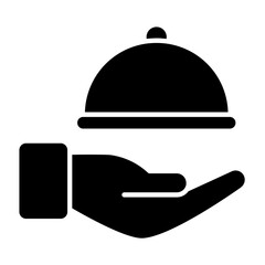 Fototapeta premium Wedding Catering Glyph Icon