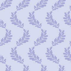 Blue vertical climbing vines repeat pattern, seamless vector wallpaper
