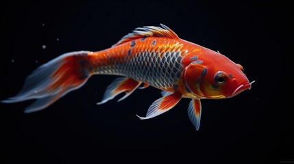 Beautiful koi fish with colorful patterns